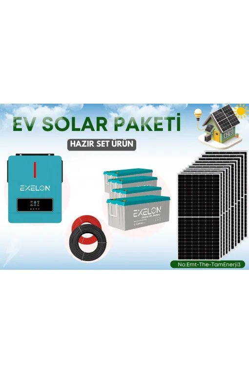 Off-Grid Ev Enerji Sistemi Karavan, Bağ Evi, Hobi Bahçesi, Konteyner 9.6Kw Off-Grid Ev Enerji Sistemi Karavan, Bağ Evi, Hobi Bahçesi, Konteyner 9.6Kw